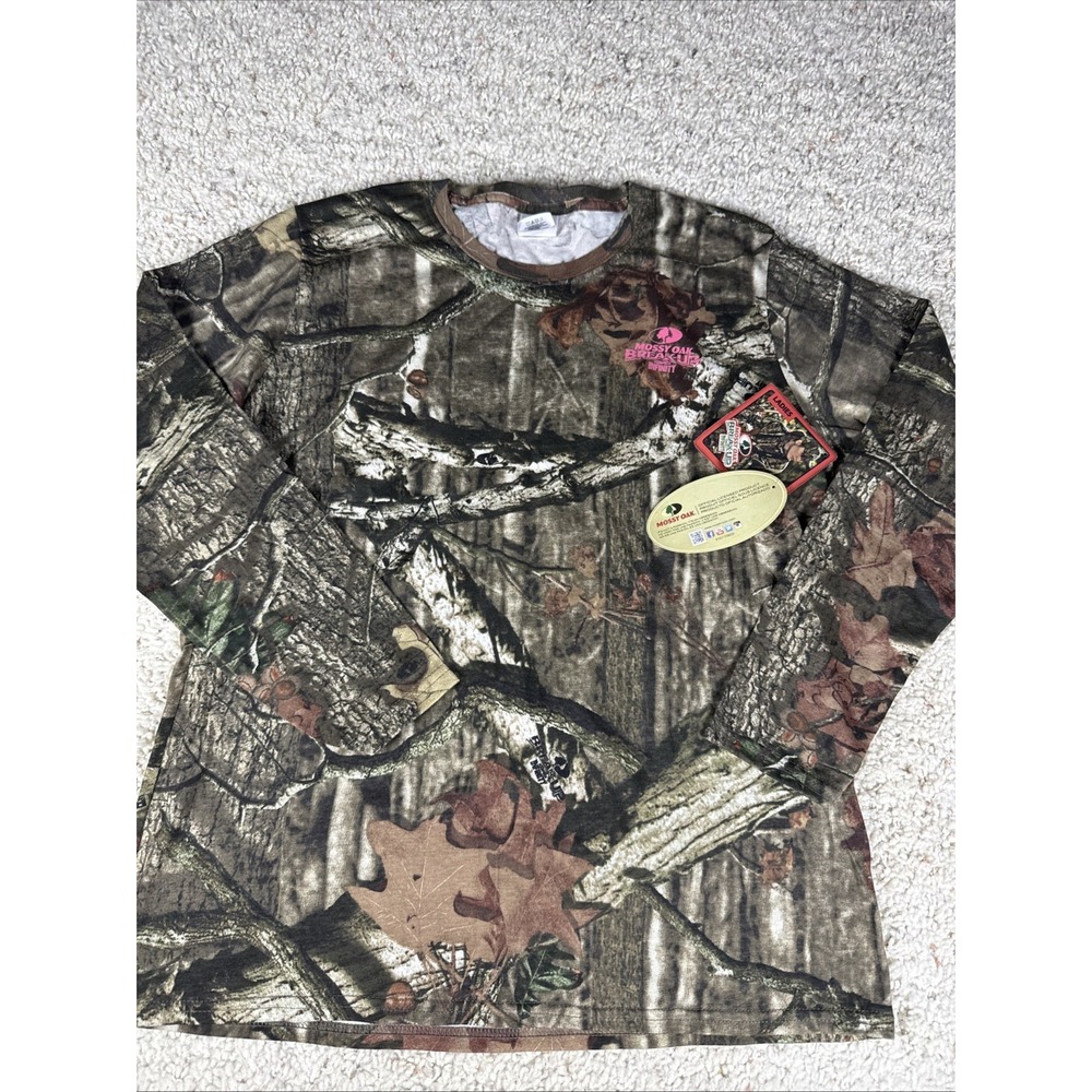 NEW Mossy Oak Break Up Infinity Camouflage Long Sleeve‎ Shirt Women's Size Large